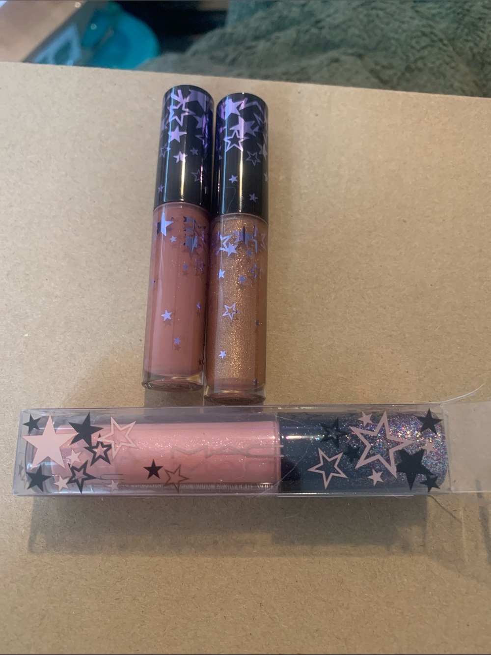 Star-Print Liquid Lipstick Duo — Pink and Shimmer Rose Gold
